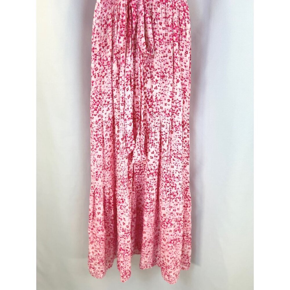 POUPETTE ST BARTH Della Long Dress Pink Floral Maxi $390 - Picture 9 of 13